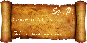 Szerafin Patrik névjegykártya