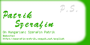 patrik szerafin business card